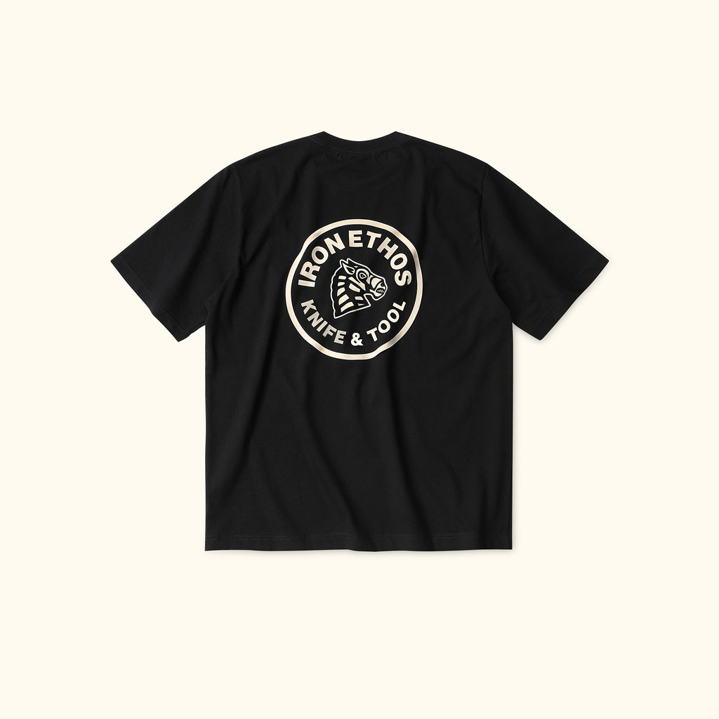 Iron Ethos Emblem Tee black back view