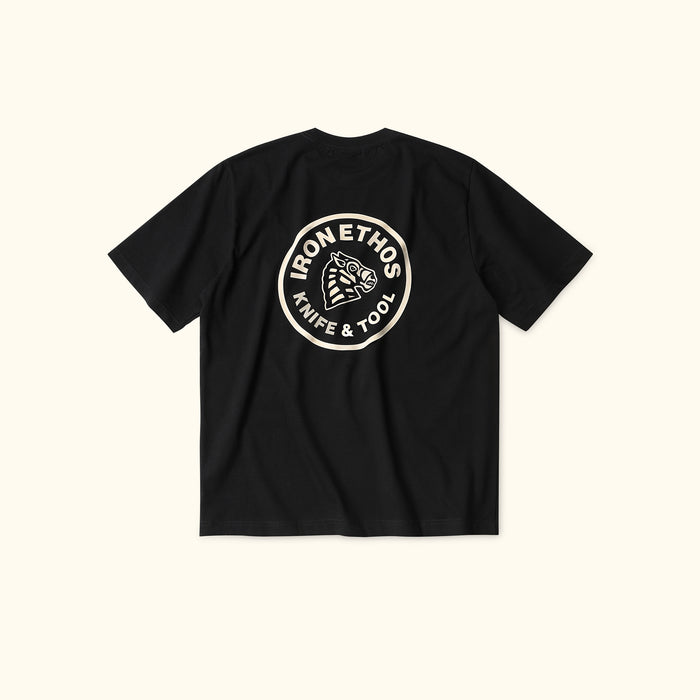 Iron Ethos Emblem Tee black back view