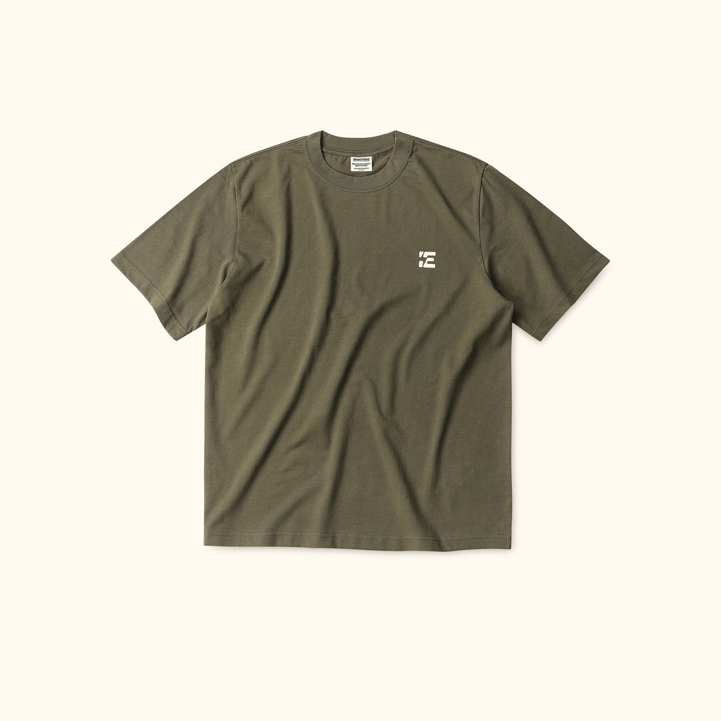 Iron Ethos Emblem Tee Khaki green Front view