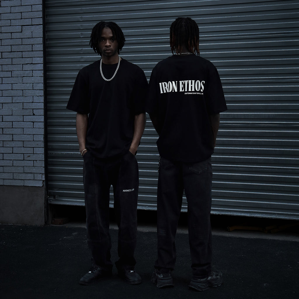 Iron Ethos Wordmark Tee: Model Wearing Image
