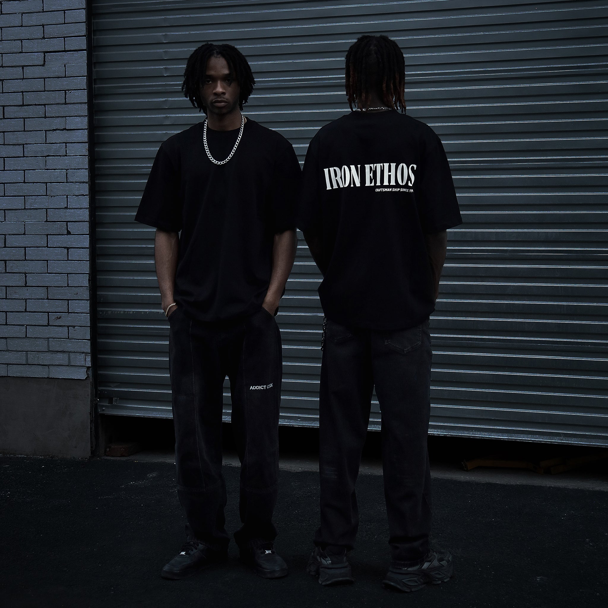 Iron Ethos Wordmark Tee: Model Wearing Image

