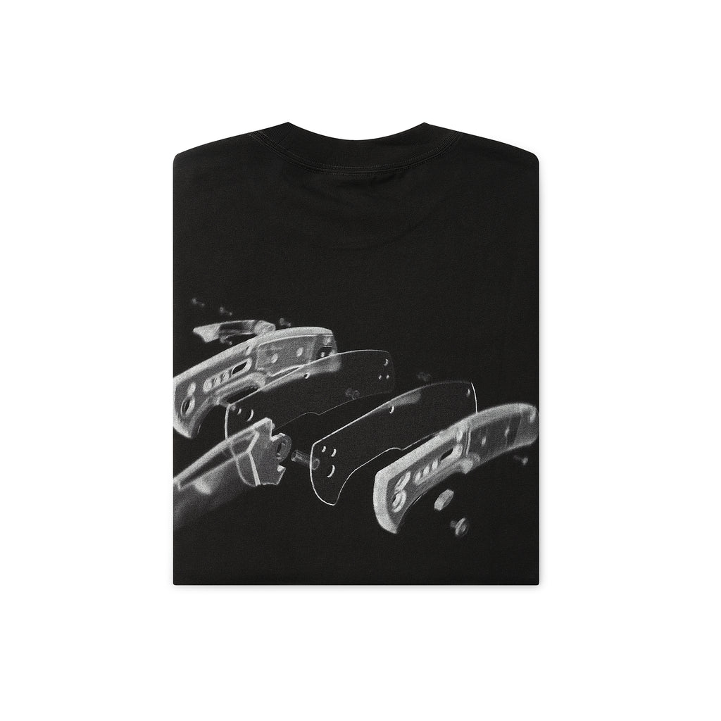 Iron Ethos V3 Graphic T-Shirt: A black cotton short-sleeve T-shirt featuring a unique graphic design on the front, perfect for casual wear.