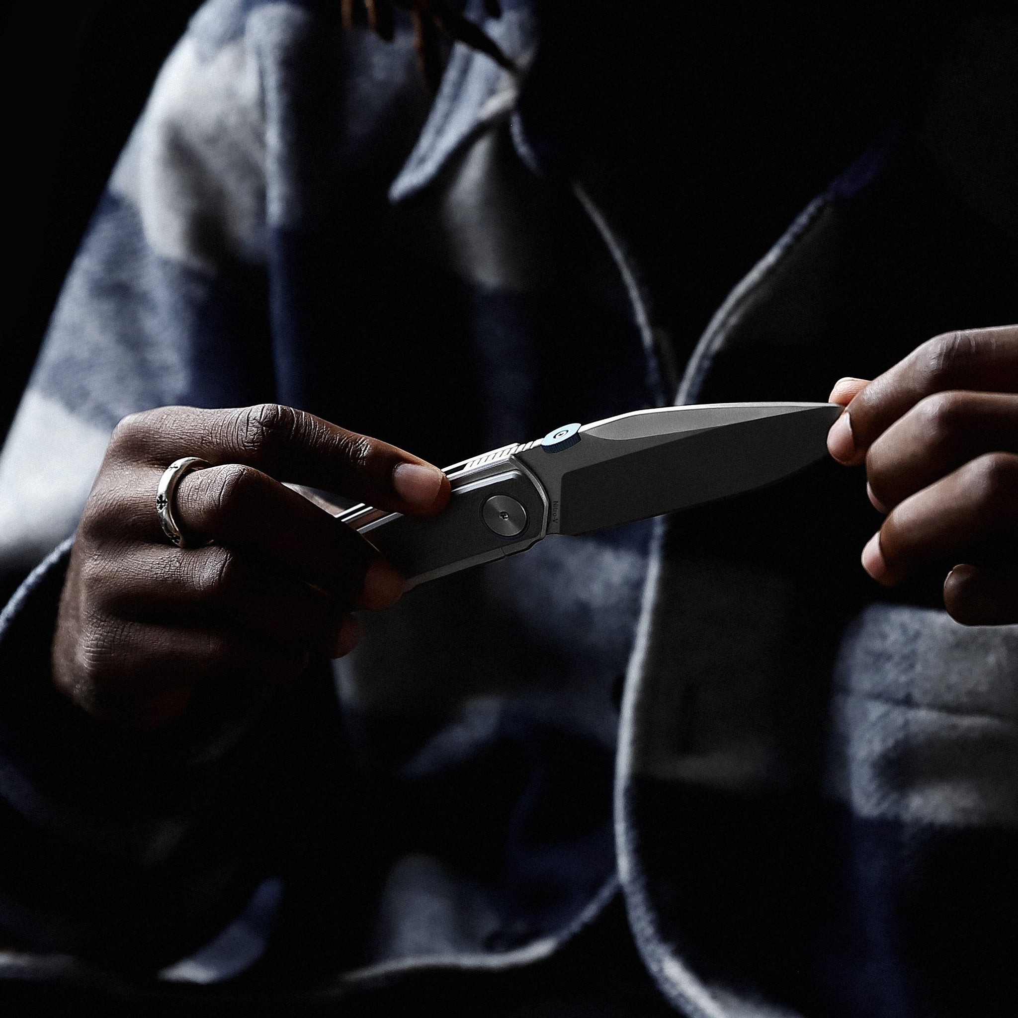Trace Folding EDC Pocket Knife - Nitro-V Steel & G10 Handle