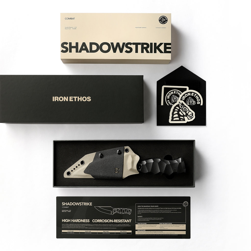 Shadowstrike Fixed Blade | 14C28N & G10 - Iron Ethos
