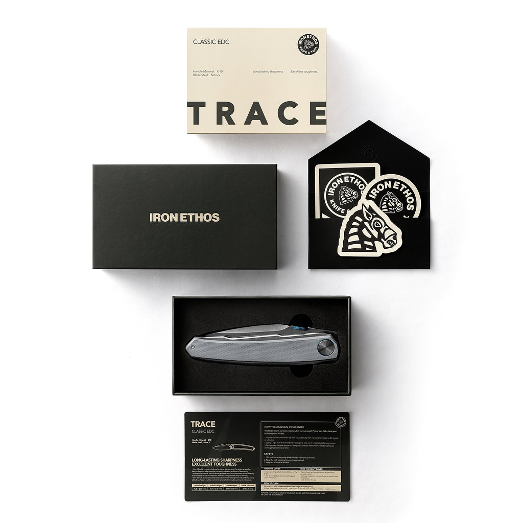 Trace EDC Pocket Knife - Nitro-V Steel & G10 Handle